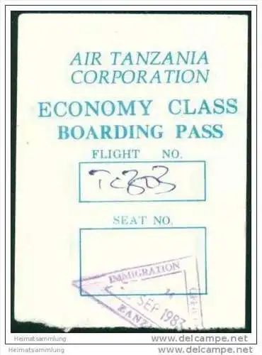 Boarding Pass - Air Tanzania Corporation