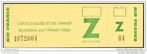 Boarding and Transit Pass - Air France