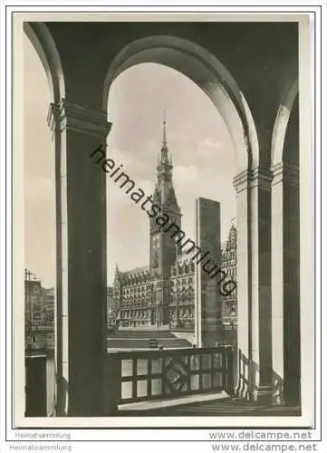 Hamburg - Rathaus - Foto-AK Grossformat 30er Jahre