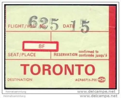 Boarding Pass - Air Canada