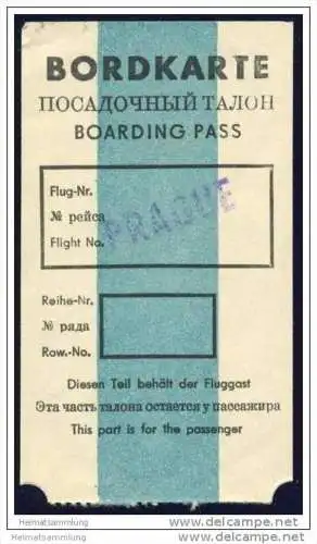 Boarding Pass - Interflug