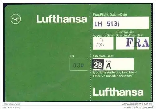 Boarding Pass - Lufthansa