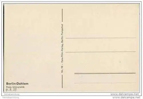 Berlin- Dahlem - Freie Universität - AK ca. 1950