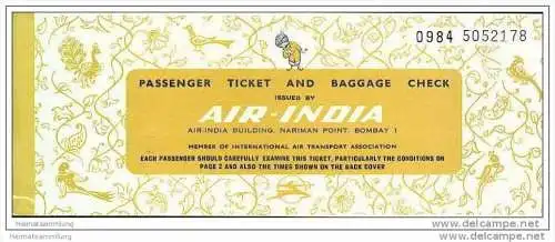 Air-India 1972 - Bangalore Cochin Bangalore Rome