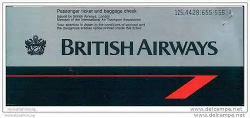 British Airways 1992 - Berlin London Berlin