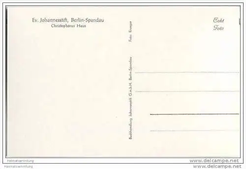 Berlin-Spandau - Ev. Johannesstift - Christophorus-Haus - Foto-AK