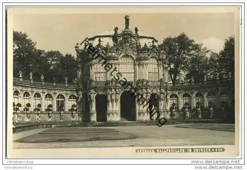 Dresden - Zwinger - Wallpavillon - Foto-AK