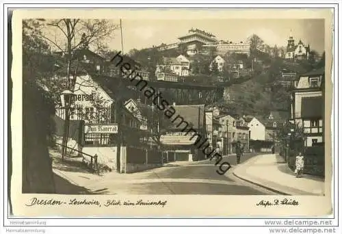 Dresden-Loschwitz - Louisenhof - Foto-AK Handabzug