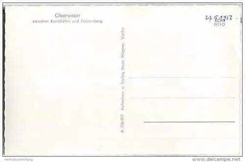 Oberweser - Waldfrieden - Karlshafen - Würgassen - Beverungen - Foto-AK