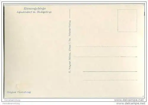 Jagniatkow - Agnetendorf - Hochgebirge - Foto-AK