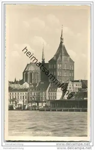 Seestadt Rostock - Marienkirche - Foto-AK
