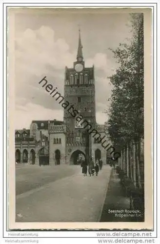 Seestadt Rostock - Kröpeliner Tor - Foto-AK