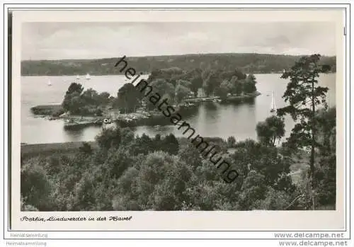 Berlin-Grunewald - Insel Lindwerder - Foto-AK 50er Jahre