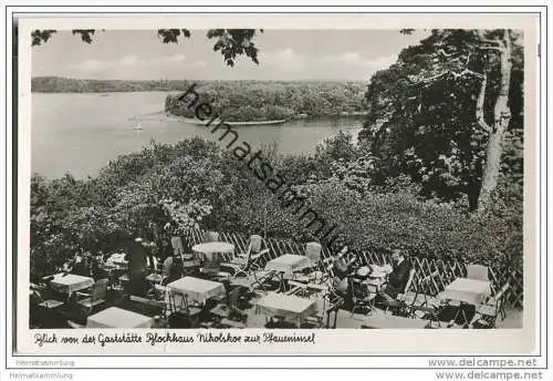 Berlin-Grunewald - Gaststätte 'Blockhaus Nikolskoe' - Foto-AK ca. 1950