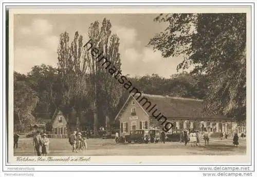 Berlin-Grunewald - Wirtshaus 'Zur Pfaueninsel' - Inhaber Gustav Prinz - AK 30er Jahre