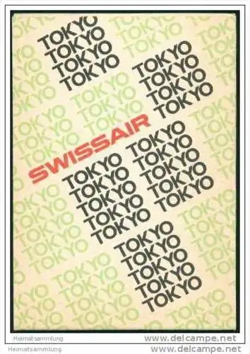 Tokyo 1971 - Faltblatt überreicht von der Swissair