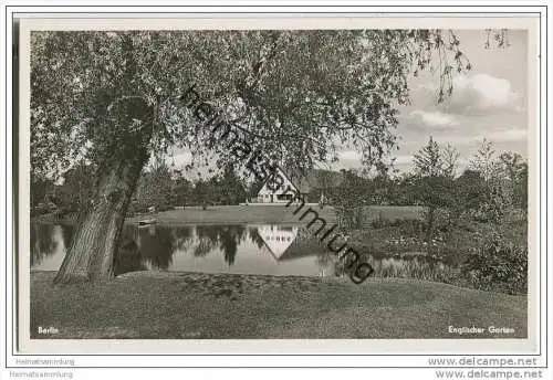 Berlin-Tiergarten - Englischer Garten - Foto-AK 50er Jahre