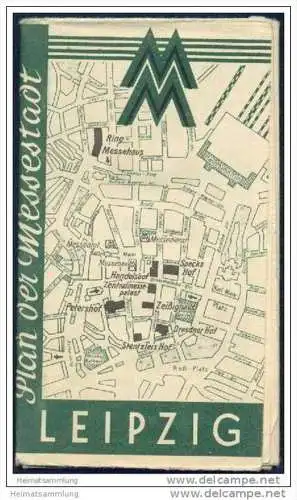 Leipzig 1947 - Plan der Messestadt - Herausgeber Leipziger Messeamt