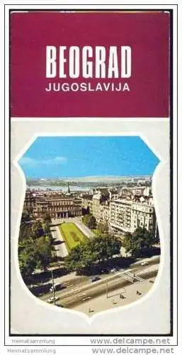 Serbien - Beograd 1974 - Faltblatt mit 17 Abbildungen