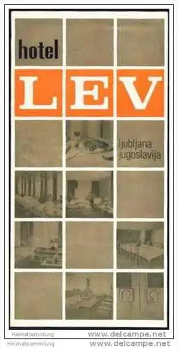 Slowenien - Ljubljana 1977 - Hotel Lev - Faltblatt mit 11 Abbildungen
