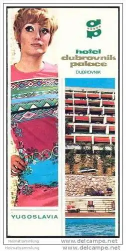 Kroatien 1974 - Dubrovnik - Hotel Palace - 12 Seiten mit 25 Abbildungen