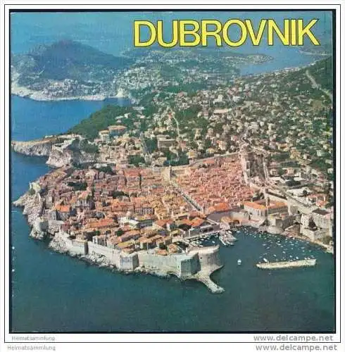 Kroatien 1978 - Dubrovnik - 20 Seiten mit über 50 Abbildungen - Reliefkarte / de Zulian