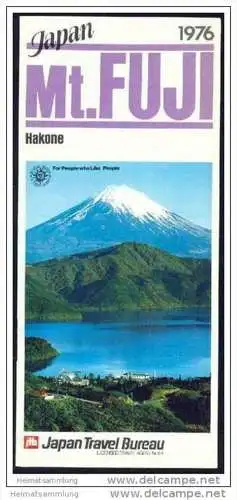 Japan 1976 - Mt. Fuji - Faltblatt mit 6 Abbildungen