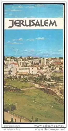 Israel - Jerusalem 1964 - Stadtplan / M. Gabrieli - Faltblatt mit 10 Abbildungen