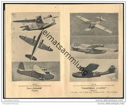 Falttafeln für den Flugzeugerkennungsdienst Tafel 2 - Britische Frontflugzeuge II - Ausgabe Februar 1942