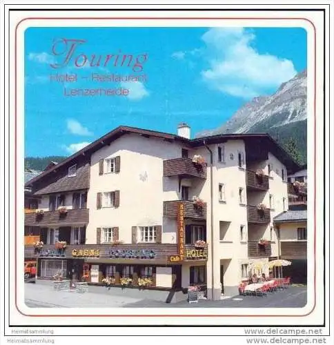 Lenzerheide - Hotel Touring - Faltblatt mit 12 Abbildungen