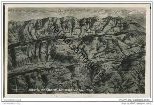 Oberstaufen - Panoramakarte - Foto-AK