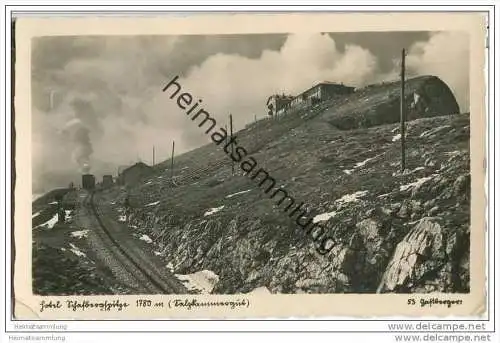 Hotel Schafbergspitze Oberdonau - Eisenbahn - Foto-AK