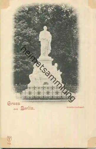 Gruss aus Berlin - Goethedenkmal ca. 1900
