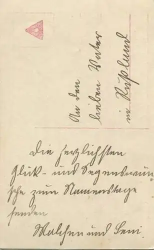 Gedenke mein - Rückseite beschrieben