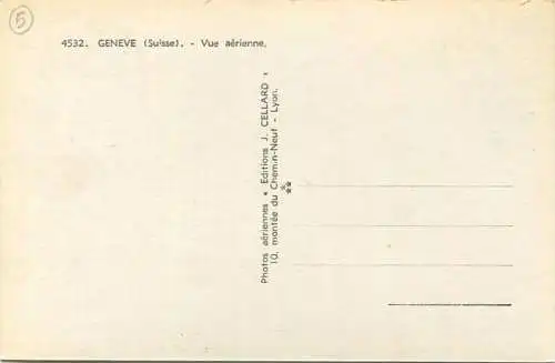 Geneve - Vue aerienne - Luftaufnahme - Foto-AK - Edition J. Cellard Lyon