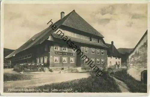 Höllental - Gasthaus zum Himmelreich - Foto-Ansichtskarte - Verlag Gebr. Metz Tübingen