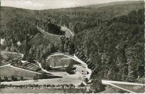 Gaggenau im Murgtal - Das Waldseebad - Foto-AK - Verlag Hermine Beck Buch- und Papierhandlung Gaggenau 60er Jahre