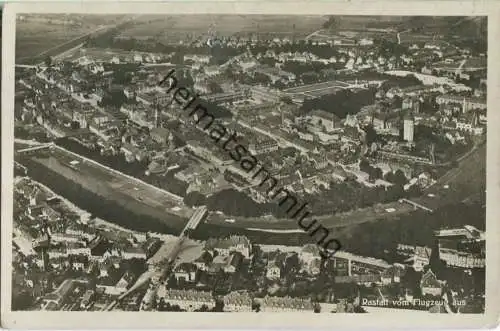 Rastatt vom Flugzeug aus - Foto-AK - Verlag A. Weber & Co. Stuttgart