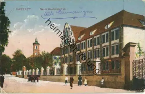 Rastatt - Neue Knabenschule - Rheinischer Kunst- und Postkartenverlag Hepp Mannheim