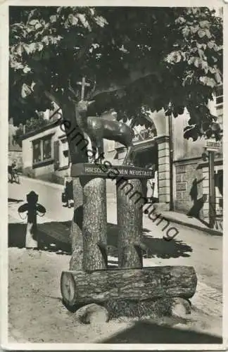 Neustadt - Hirschbrunnen - Foto-AK - Verlag Emil Hartmann Mannheim