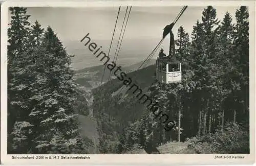 Schauinsland - Seilschwebebahn - Blick von der Bergstation - Foto-AK - Verlag J. Velten Karlsruhe