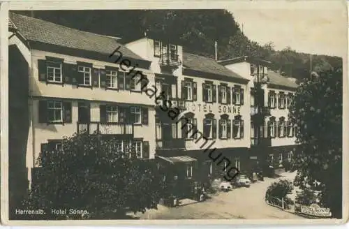 Herrenalb - Hotel Sonne - Foto-AK - Verlag Gebr. Metz Tübingen