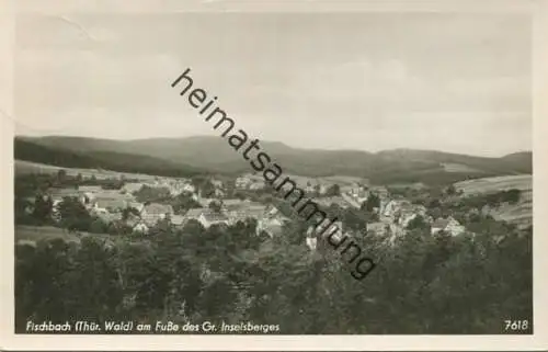 Fischbach am Fuße des Grossen Inselsberges - Foto-AK gel. 1957