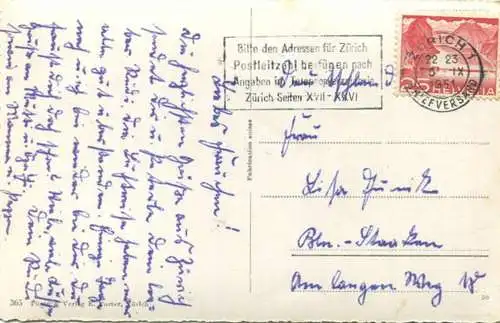 Zürich - Am Utoquai - Foto-AK - Verlag E. Furter Zürich gel. 1951