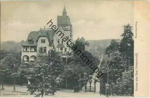 Berlin - Gruss aus dem Grunewald - Hasensprung - Verlag J. Goldiner Berlin ca. 1900