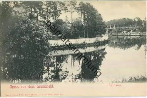 Gruss aus dem Grunewald - Herthasee - Verlag J. Goldiner Berlin ca. 1900