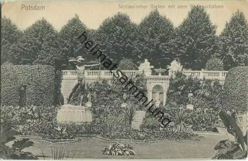Potsdam - Sicilianischer Garten mit dem Bogenschützen - Verlag Wieland & Hügel Berlin