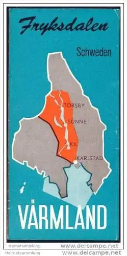 Schweden - Värmland 1964 - Faltblatt mit 5 Abbildungen