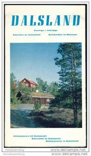 Schweden - Dalsland 60er Jahre - Faltblatt mit 12 Abbildungen