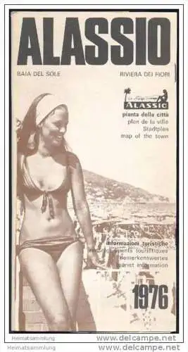 Alassio 1976 - Stadtplan - Touristeninformation - 8 Seiten mit 4 Abbildungen